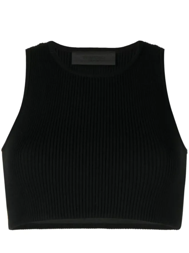 Fear of God ESSENTIALS FEAR OF GOD ESSENTIALS ロゴパッチリブ編みクロップトップの商品画像
