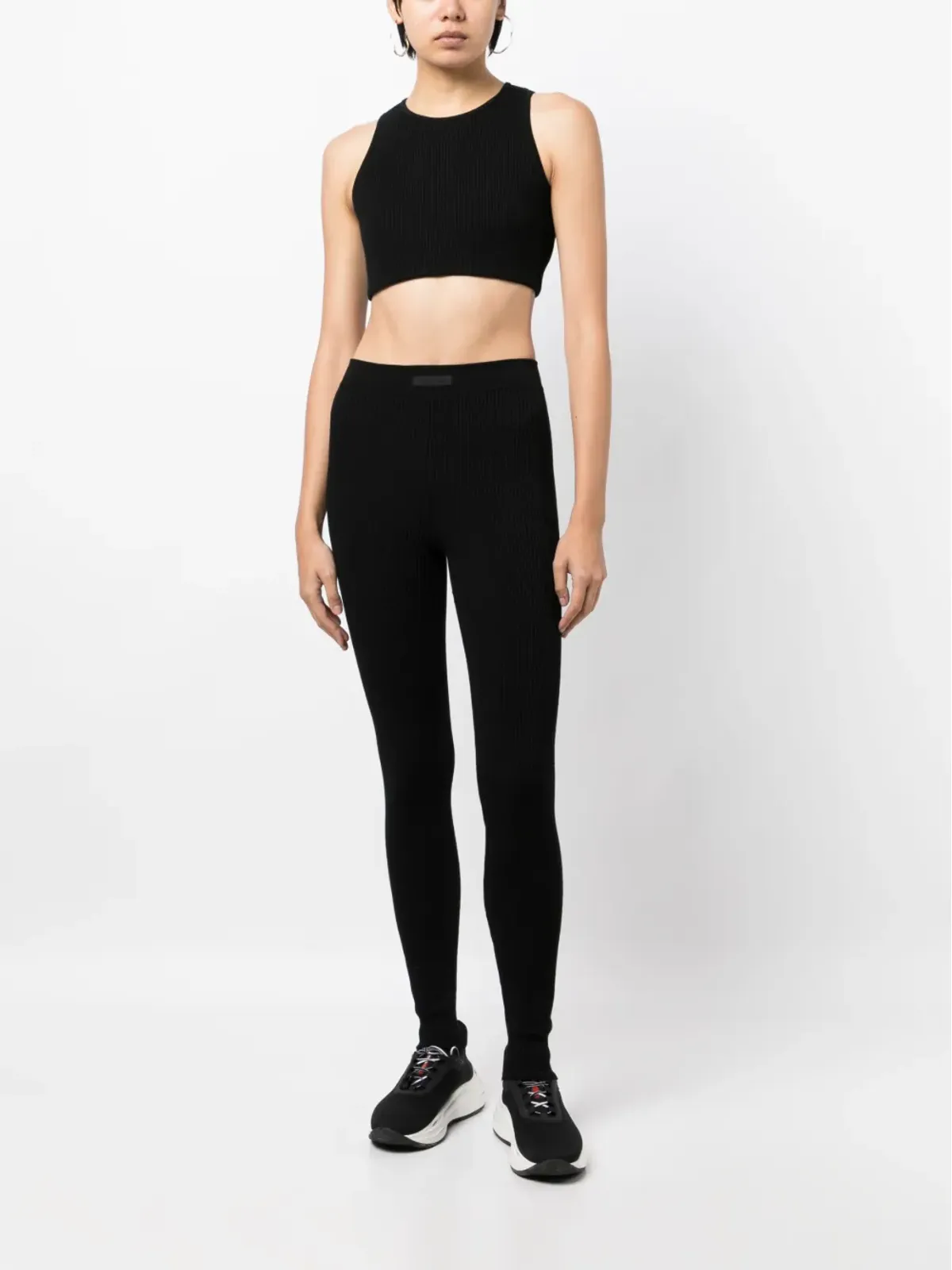 FEAR OF GOD ESSENTIALS ロゴパッチリブ編みクロップトップ - 画像2
