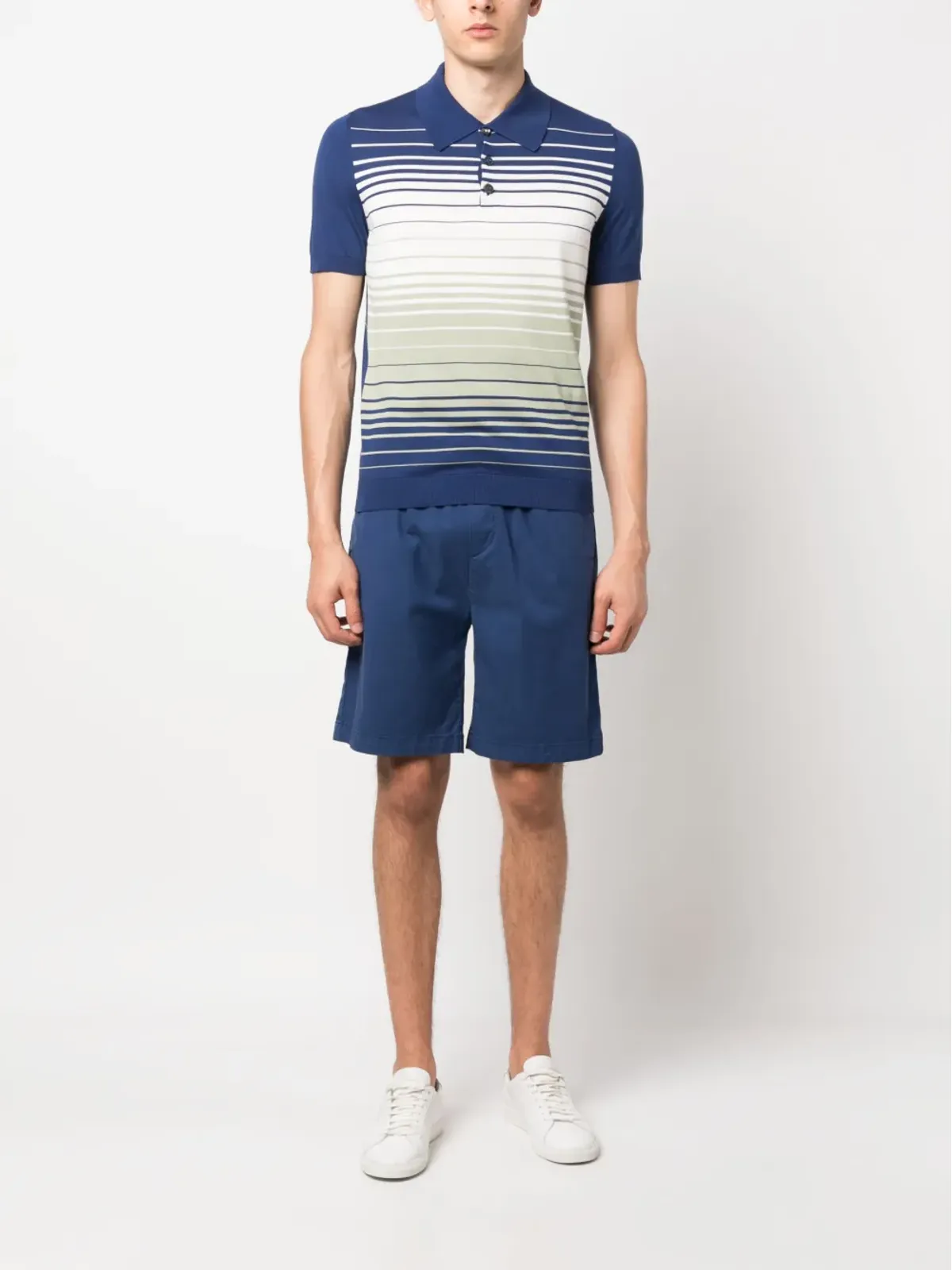 7 For All Mankind ロゴパッチ ベルミューダショーツ - 画像2