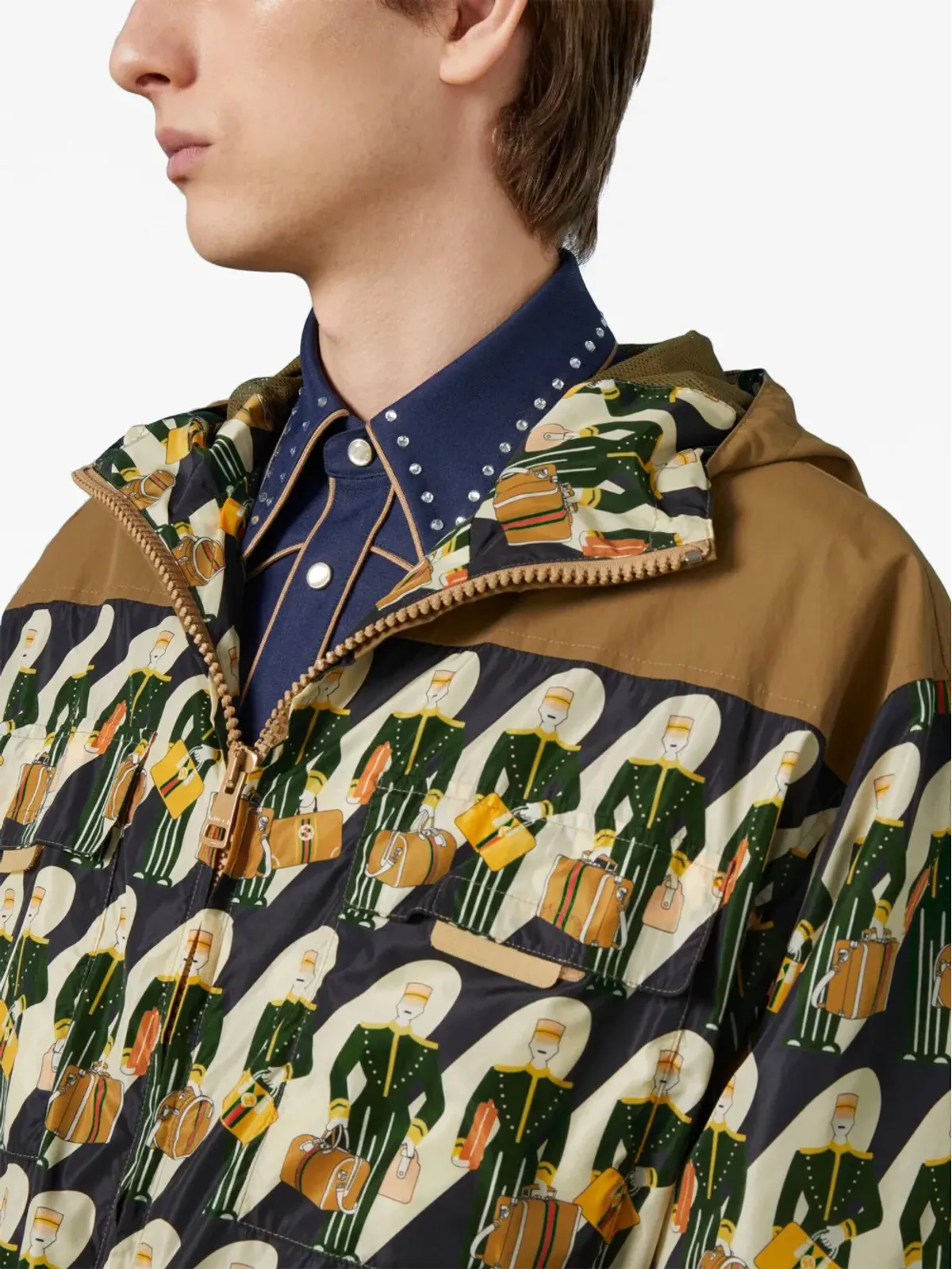Gucci ポーター・プリント・ジップアップジャケット - 画像5