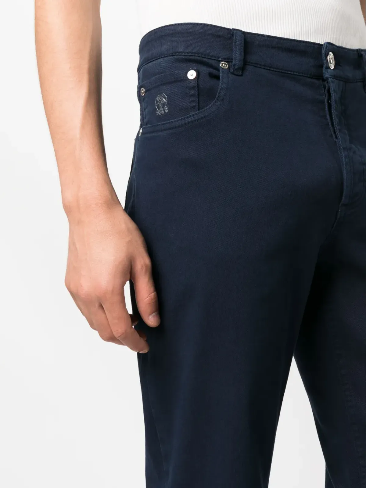 Brunello Cucinelli ミッドライズコットンストレートジーンズ - 画像5