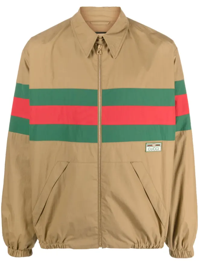 Gucci Gucci ウェブストライプジップアップシャツジャケットの商品画像
