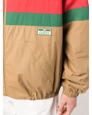 Gucci ウェブストライプジップアップシャツジャケット - サムネイル5
