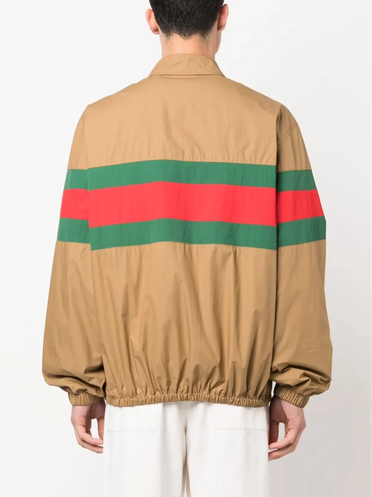 Gucci ウェブストライプジップアップシャツジャケット - 画像4
