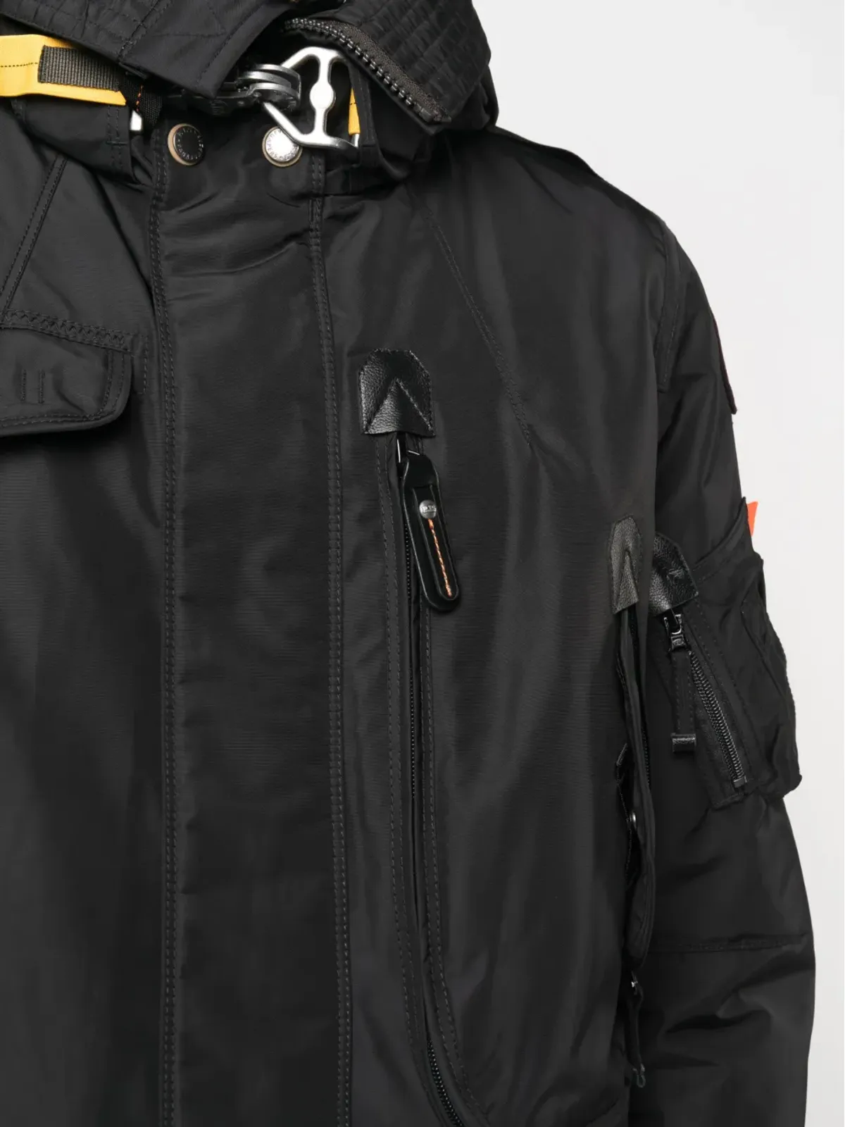 Parajumpers ミリタリーフード付きジャケット ブラック - 画像5