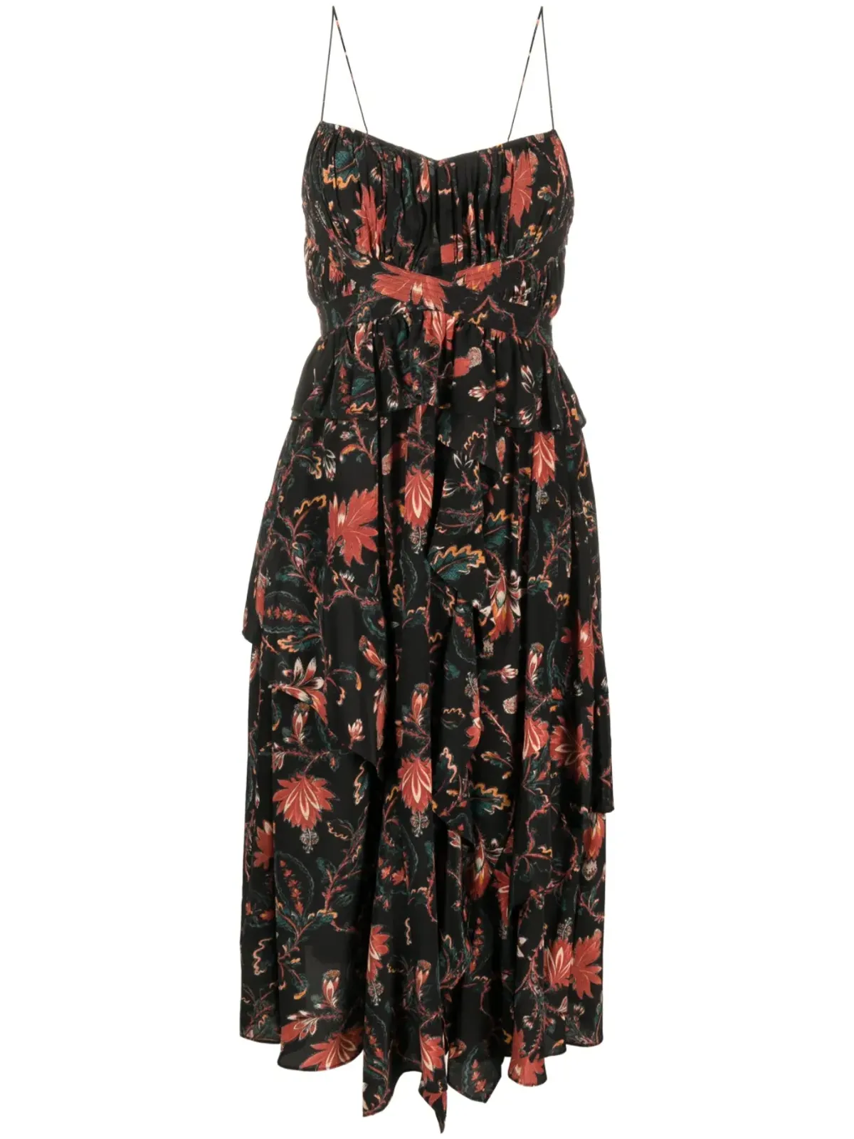 Ulla Johnson レナタ オブシディアンプリント シルクドレス - 画像1