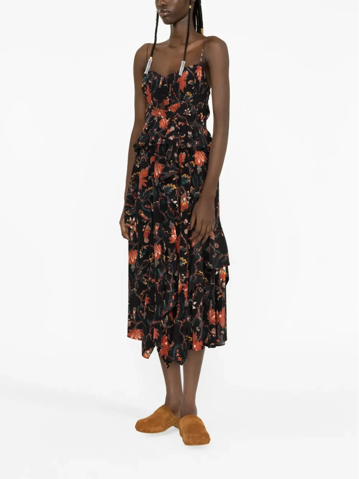 Ulla Johnson レナタ オブシディアンプリント シルクドレス - 画像2