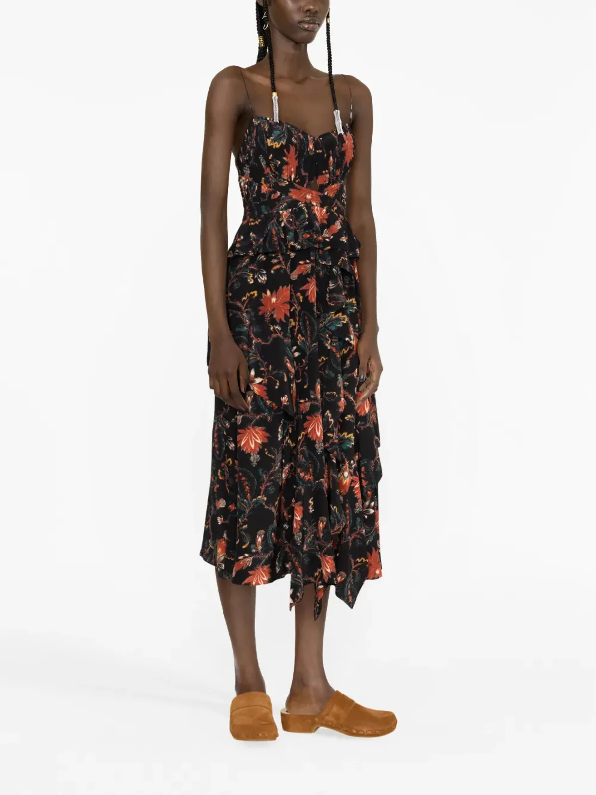 Ulla Johnson レナタ オブシディアンプリント シルクドレス - 画像3