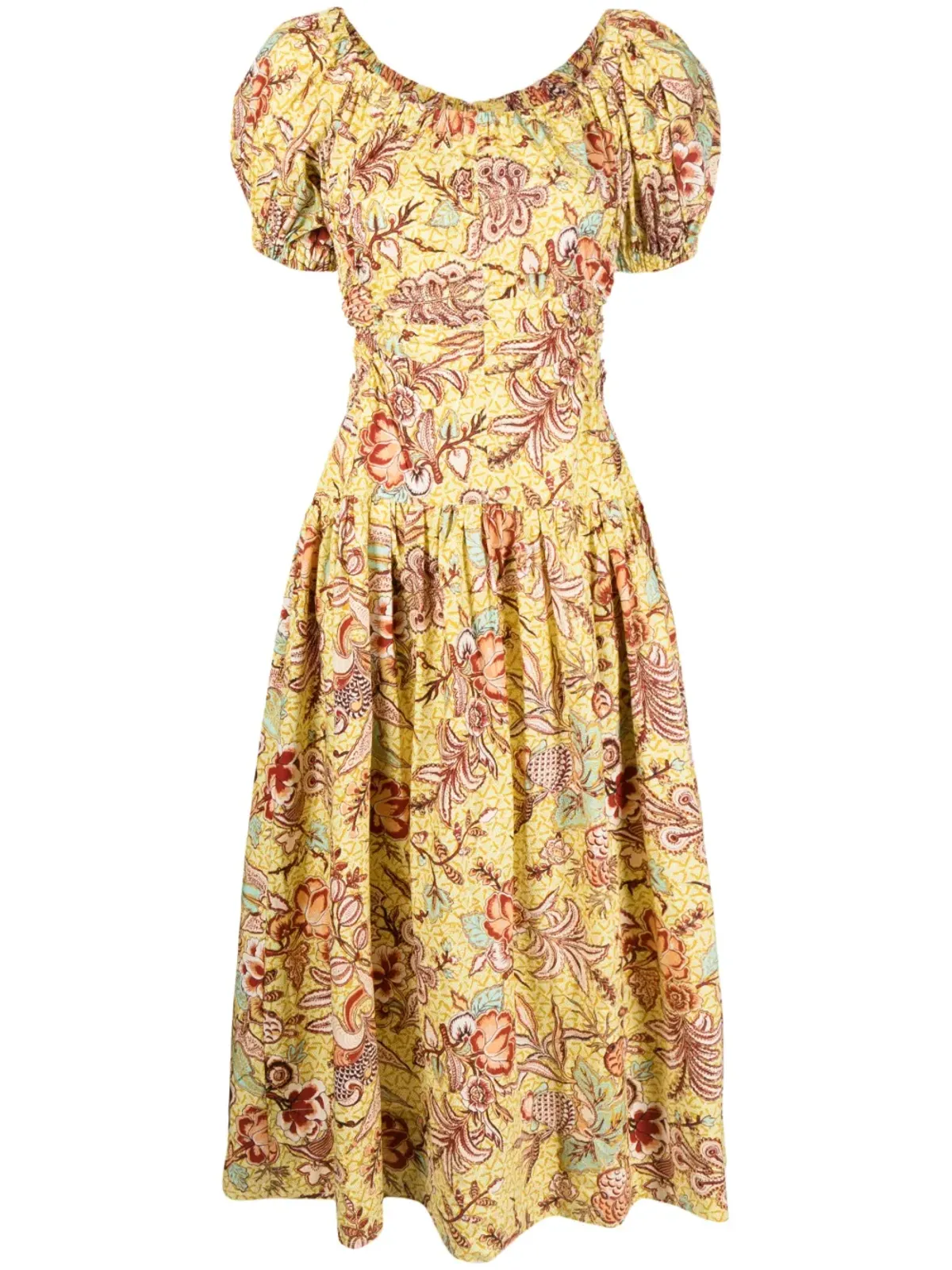 Ulla Johnson ゴルダ 花柄プリント ミディドレス - 画像1