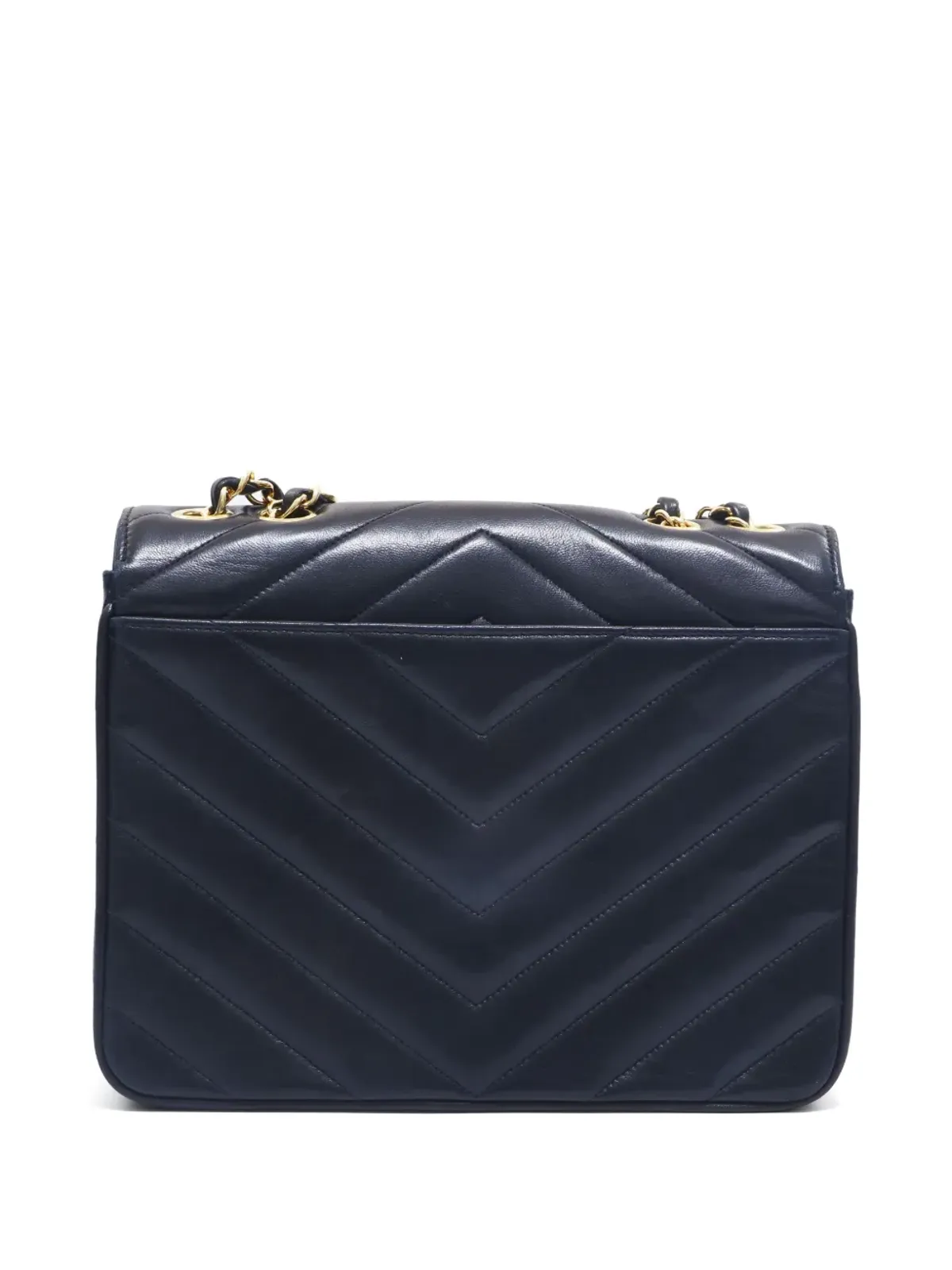 CHANEL ビンテージ 1986-1988 チェブロンキルティングショルダーバッグ - ブラック - 画像2