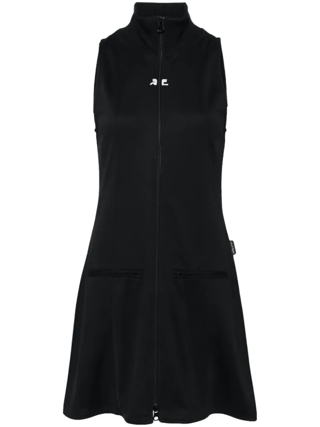 Courrèges Courrèges Interlock ロゴ刺繍 ミニドレス - ブラックの商品画像
