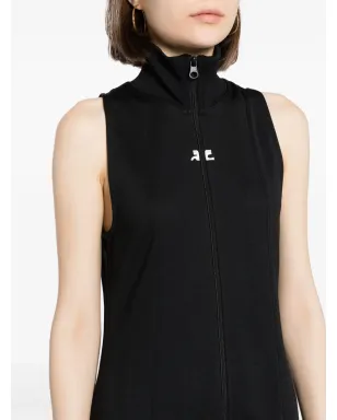 Courrèges Interlock ロゴ刺繍 ミニドレス - ブラック - サムネイル5