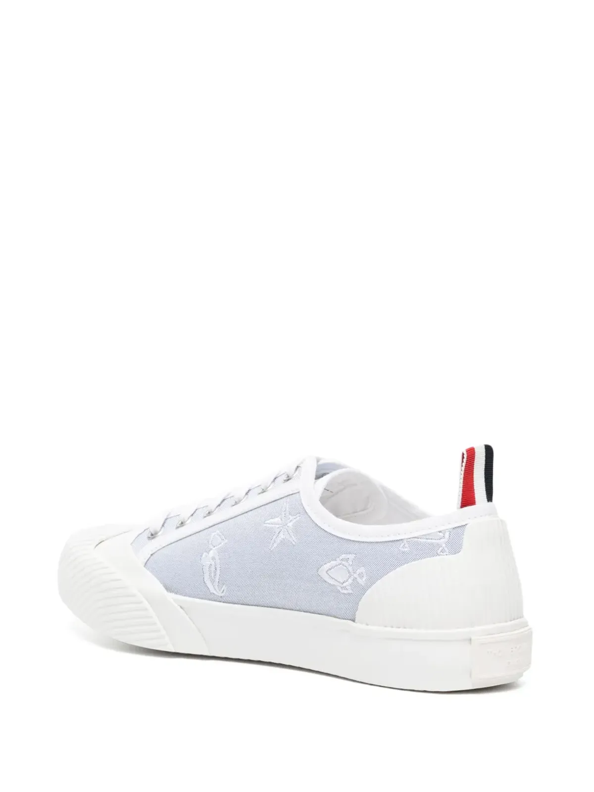 Thom Browne グラフィック刺繍入りレースアップスニーカー - ホワイト - 画像3