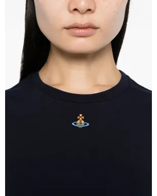 Vivienne Westwood Orb刺繍入り 半袖Tシャツ - ブルー - サムネイル5