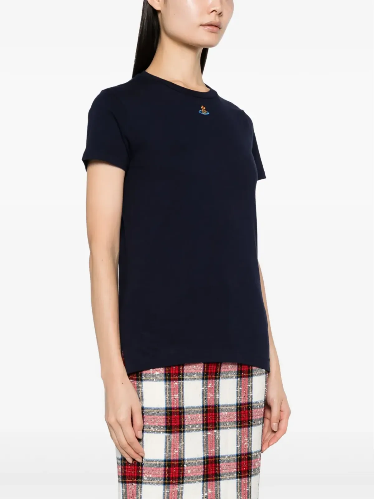 Vivienne Westwood Orb刺繍入り 半袖Tシャツ - ブルー - 画像3