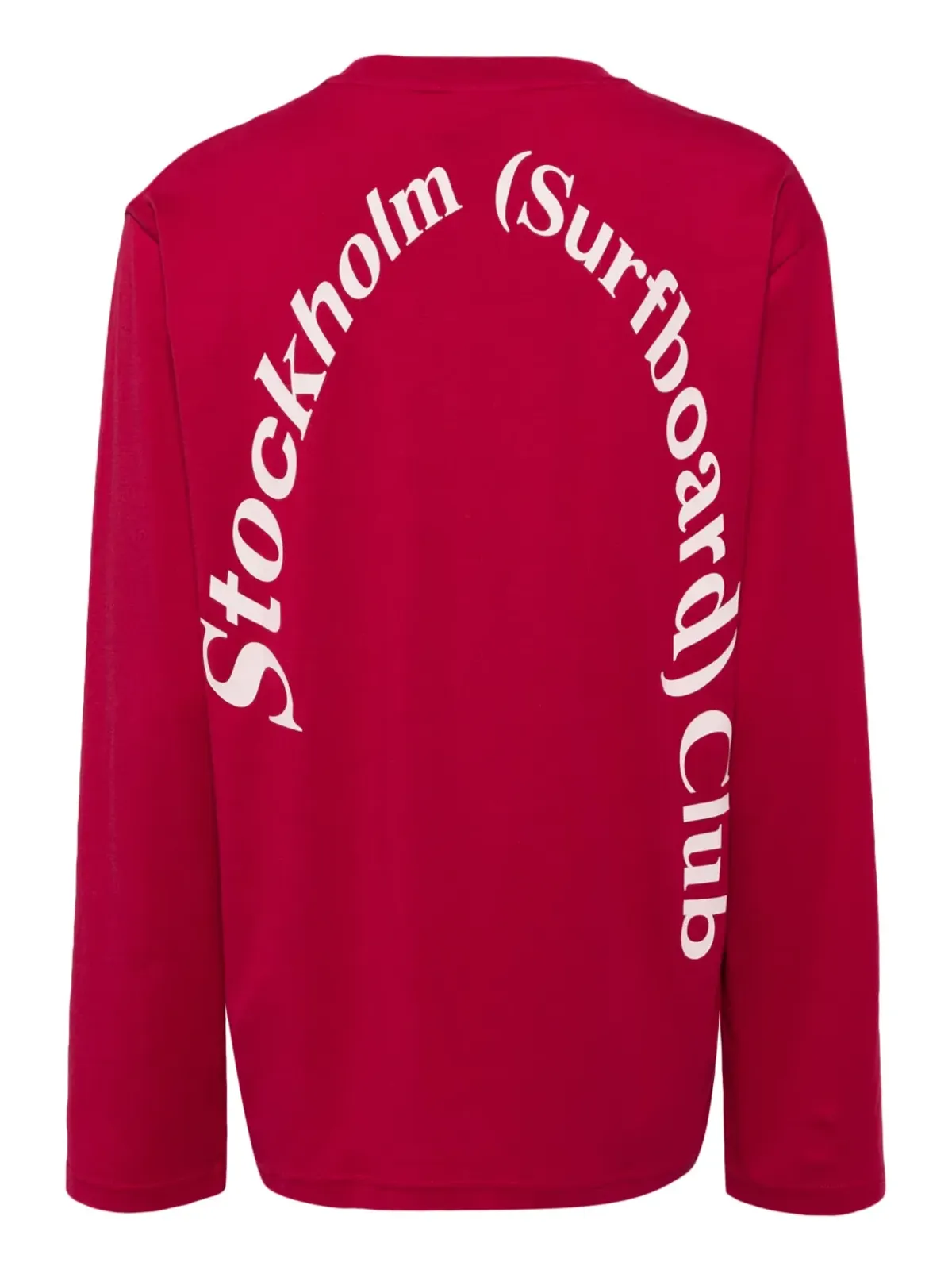 Stockholm Surfboard Club ロゴプリント オーガニックコットン Tシャツ - ピンク - 画像2