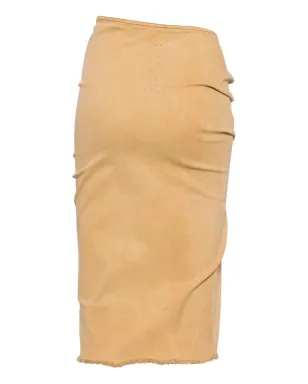 Rick Owens DRKSHDW EDFU フロントスリット デニムスカート - ブラウン - サムネイル2