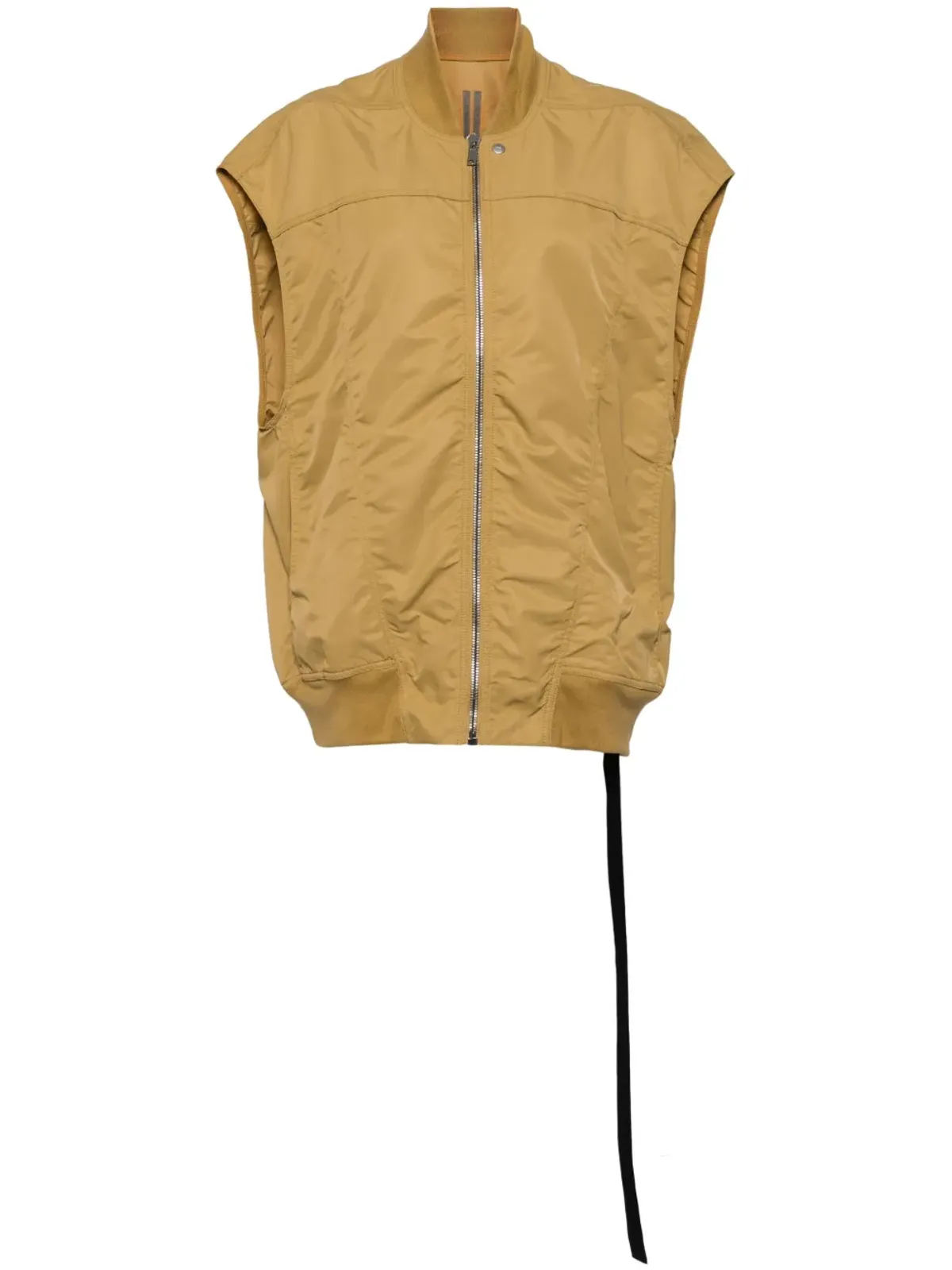 Rick Owens DRKSHDW ジャンボ フライト ジップ付きジレ ブラウン - 画像1