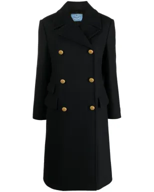Prada バージンウール ダブルブレストコート - ブルー - サムネイル1