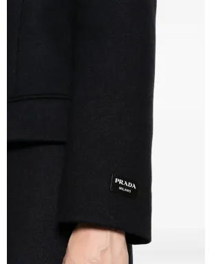 Prada バージンウール ダブルブレストコート - ブルー - サムネイル5