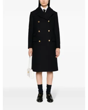 Prada バージンウール ダブルブレストコート - ブルー - サムネイル2
