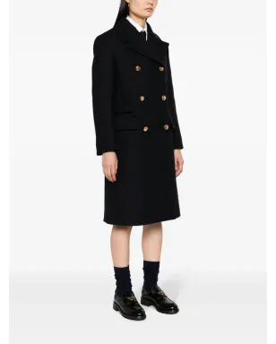 Prada バージンウール ダブルブレストコート - ブルー - サムネイル3