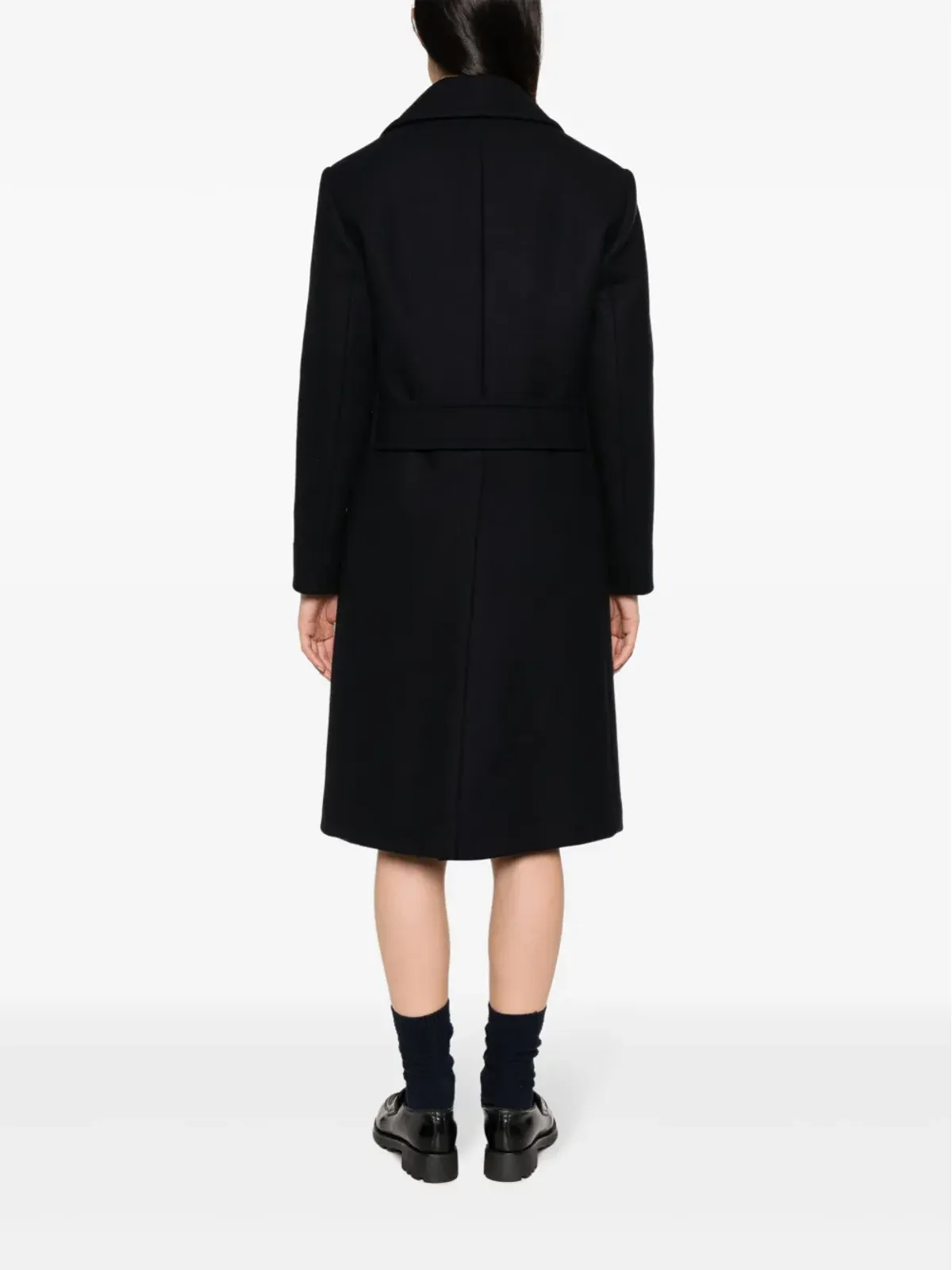 Prada バージンウール ダブルブレストコート - ブルー - 画像4
