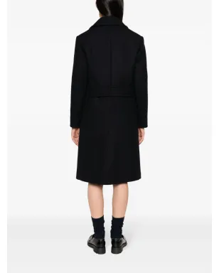 Prada バージンウール ダブルブレストコート - ブルー - サムネイル4