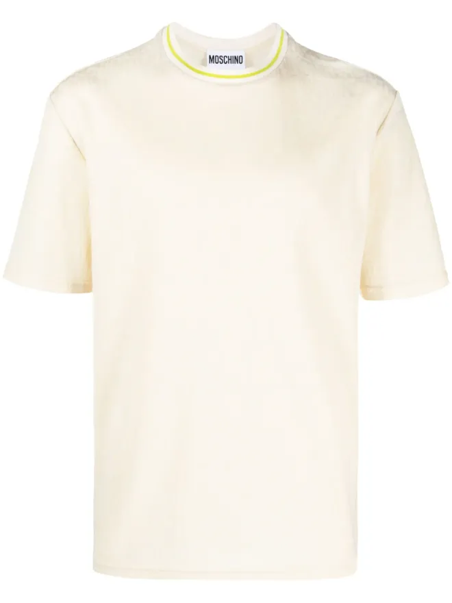 Moschino Moschino ロゴ刺繍 クルーネック Tシャツ - ネュートラル系の商品画像