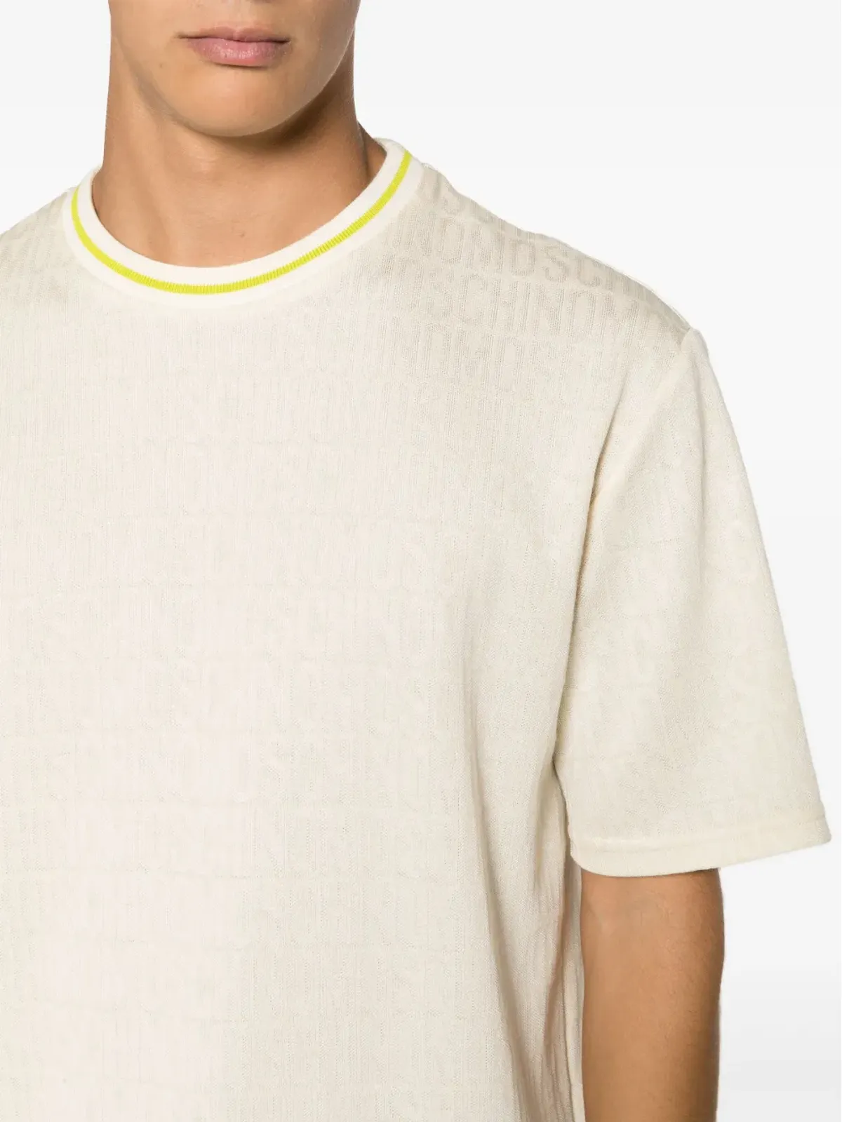 Moschino ロゴ刺繍 クルーネック Tシャツ - ネュートラル系 - 画像5
