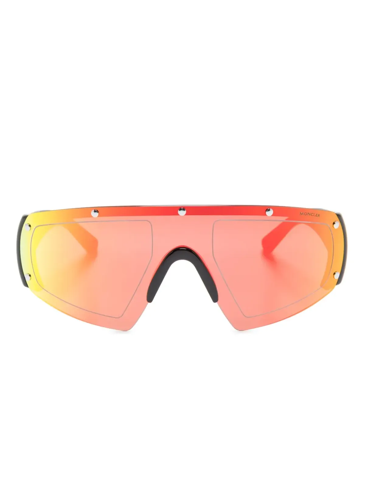 Moncler Eyewear シールドフレーム ミラーレンズ サングラス - 画像1