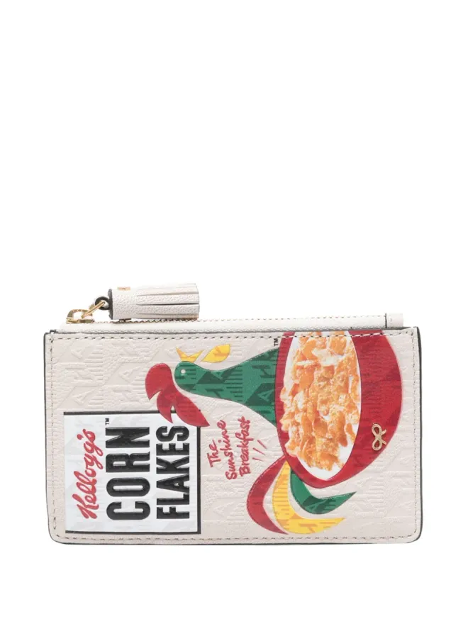 Anya Hindmarch Anya Hindmarch コーンフレークプリント ウォレット - Whiteの商品画像