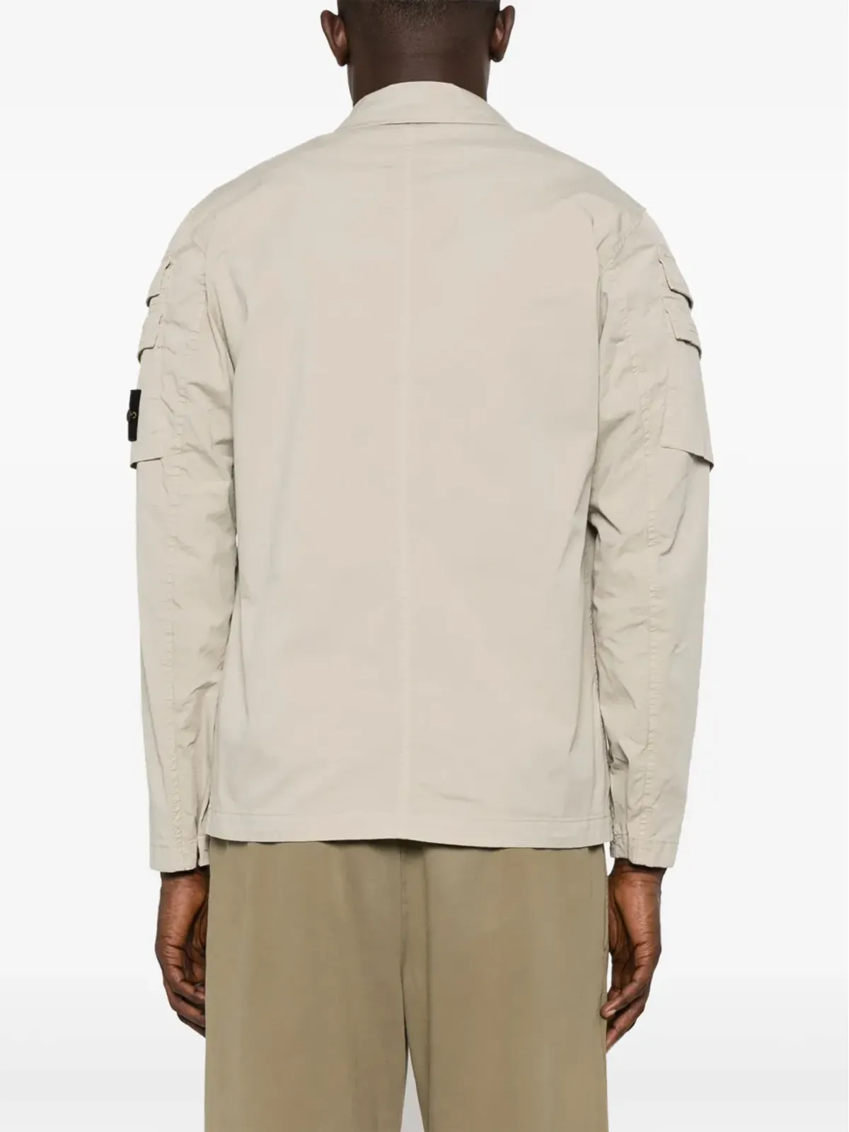 Stone Island コンパスパッチ ジップアップ シャツジャケット - ネュートラルカラー - 画像4