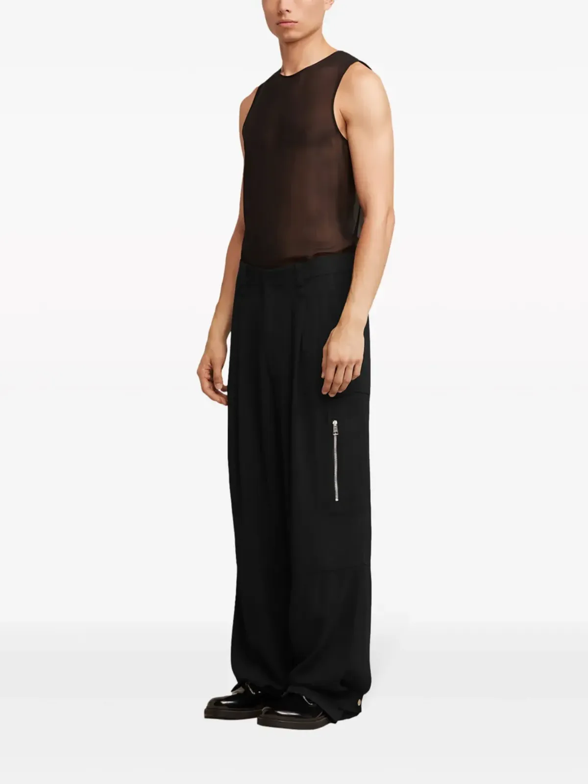 AMI Paris テーラード ワイドレッグパンツ - 画像3
