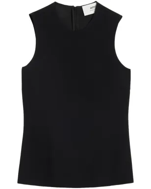 AMI Paris クレープ生地のタンクトップ ブラック - サムネイル1