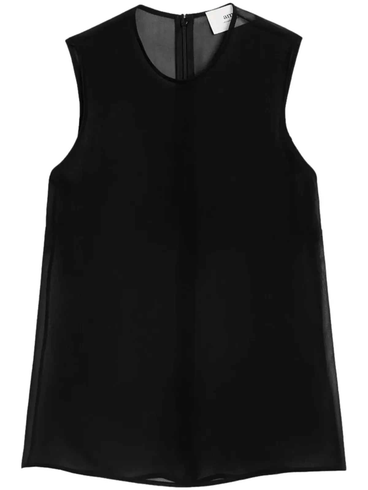 AMI Paris セミシアーシルクトップ ブラック - 画像1