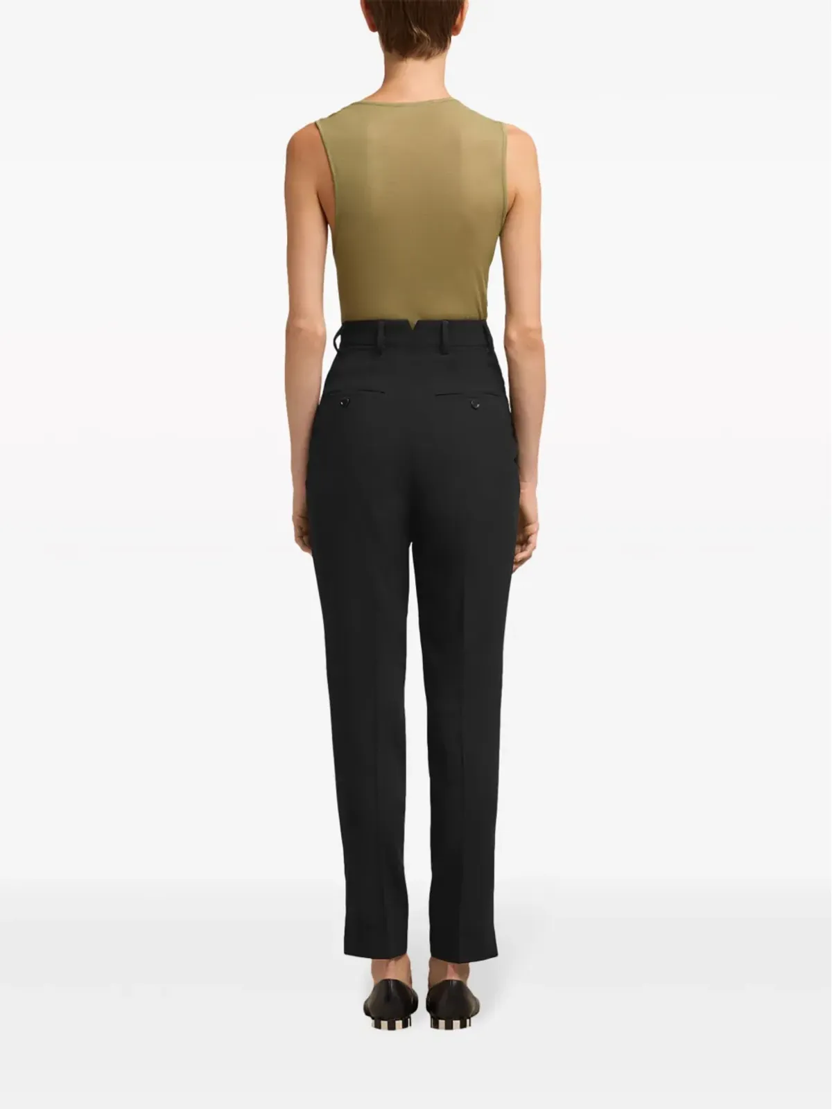 AMI Paris ハイウエスト テーパードパンツ - 画像4