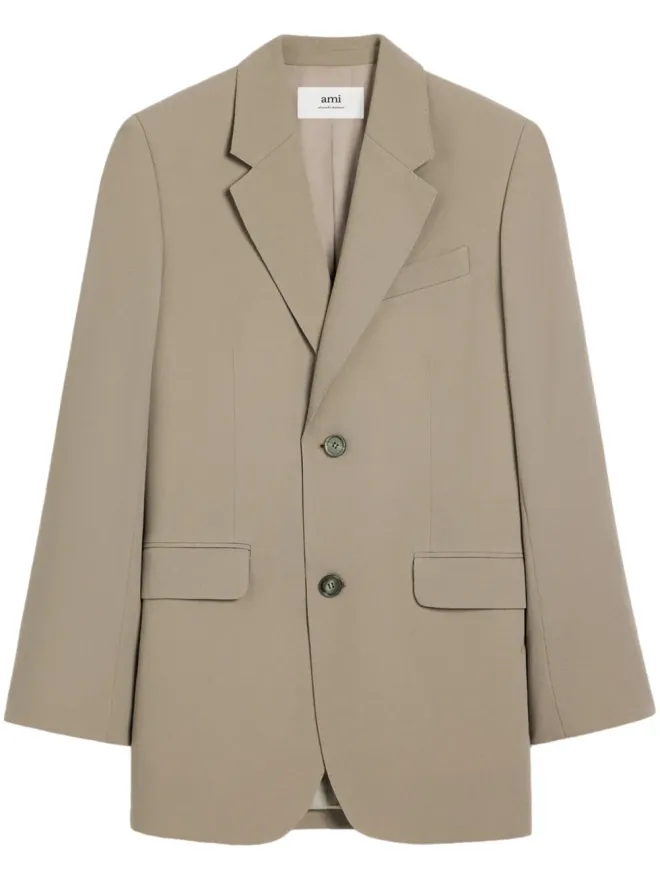 AMI Paris AMI Paris シングルブレスト ヴァージンウール コート - ニュートラルカラーの商品画像