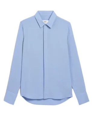 AMI Paris ヴァージンウール混紡シャツ ブルー - サムネイル1