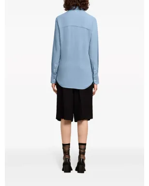 AMI Paris ヴァージンウール混紡シャツ ブルー - サムネイル5