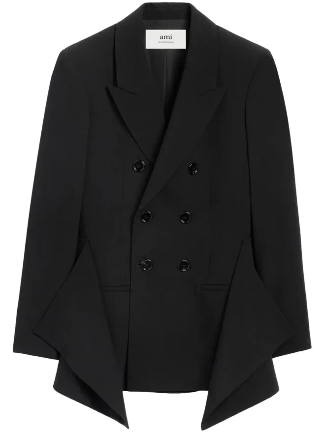 AMI Paris AMI Paris ドレープパネル ヴァージンウール ブレザー - ブラックの商品画像