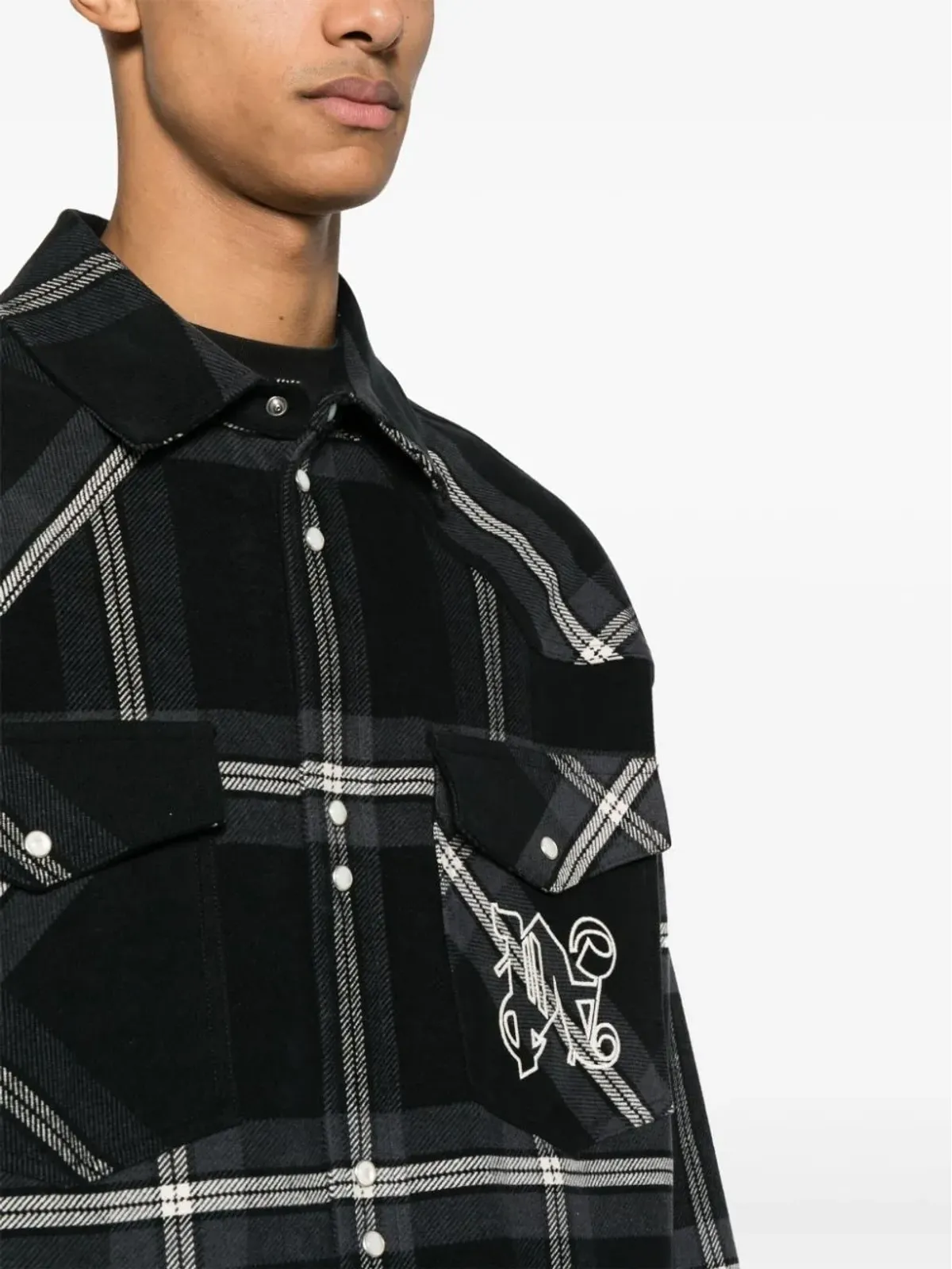 Palm Angels チェック柄 コットンフランネル シャツジャケット - 画像5