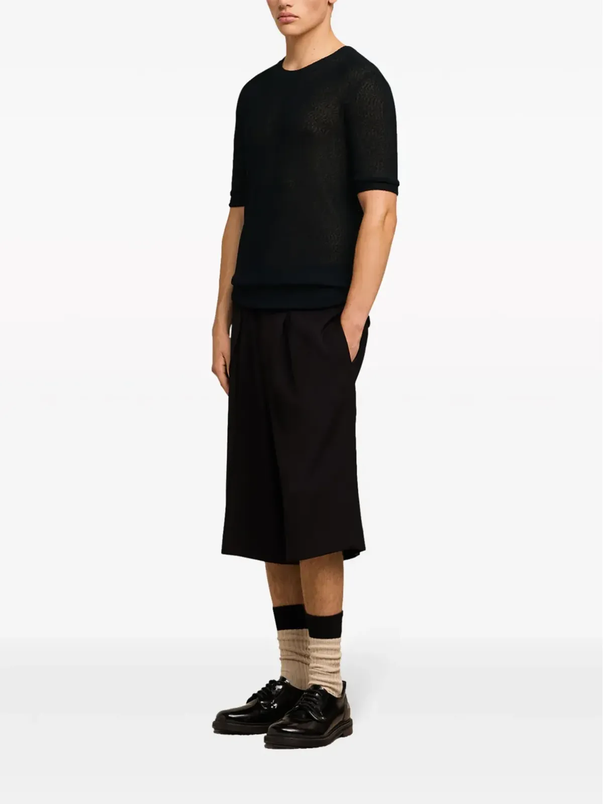 AMI Paris セミシアー Tシャツ ブラック - 画像3