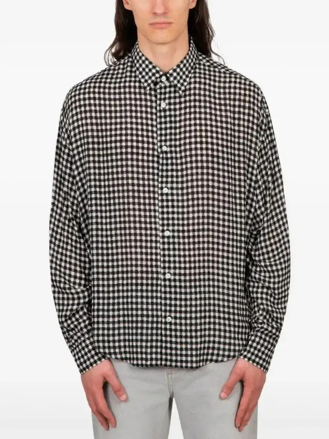 AMI Paris AMI Paris チェック柄シャツ ブラックの商品画像