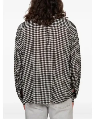 AMI Paris チェック柄シャツ ブラック - サムネイル3