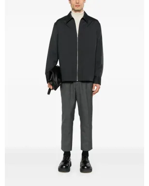 AMI Paris ミッドライズ クロップド テーパードパンツ グレー - サムネイル2