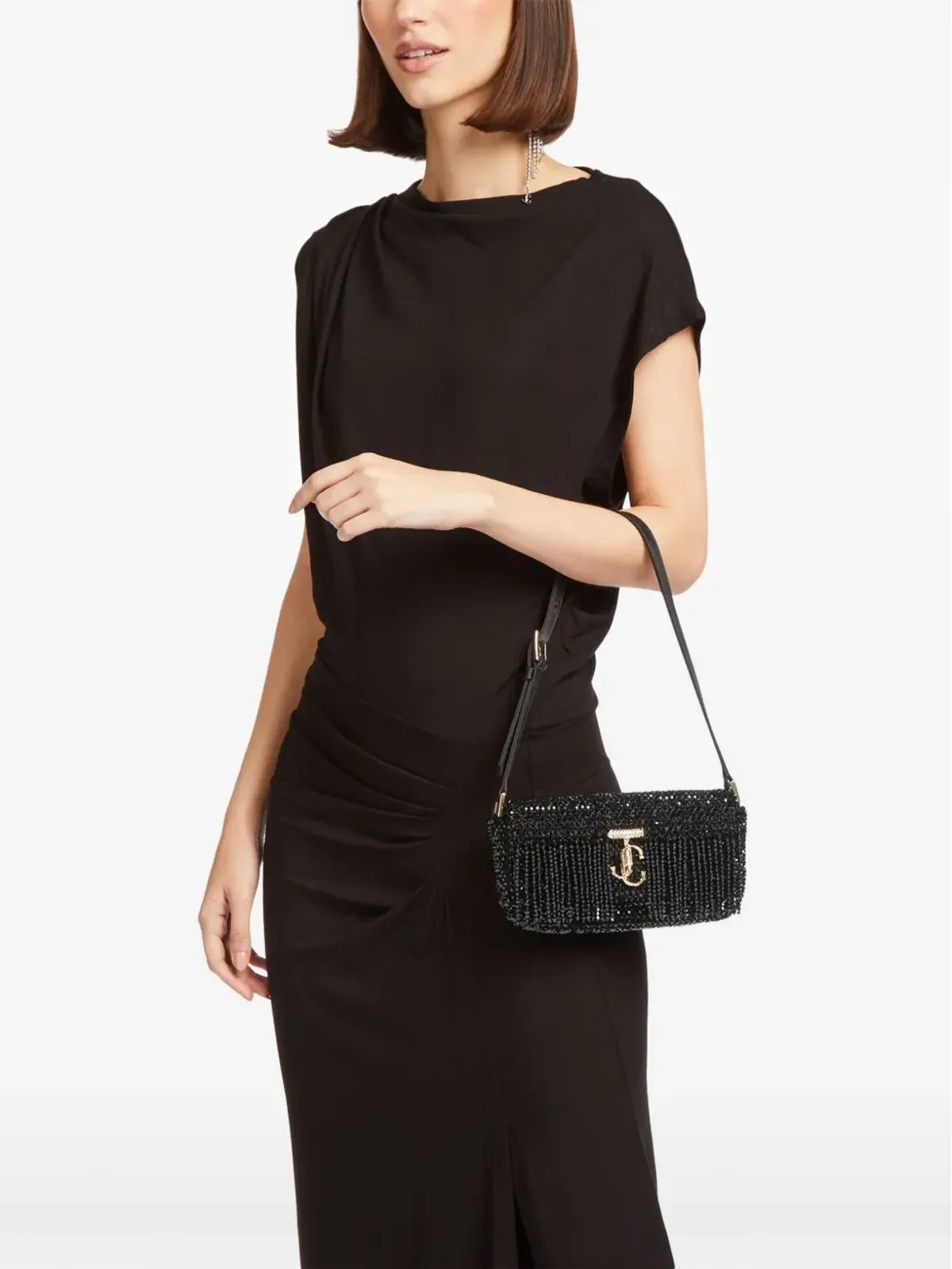 Jimmy Choo ミニ アベニュー ショルダーバッグ ブラック - 画像2