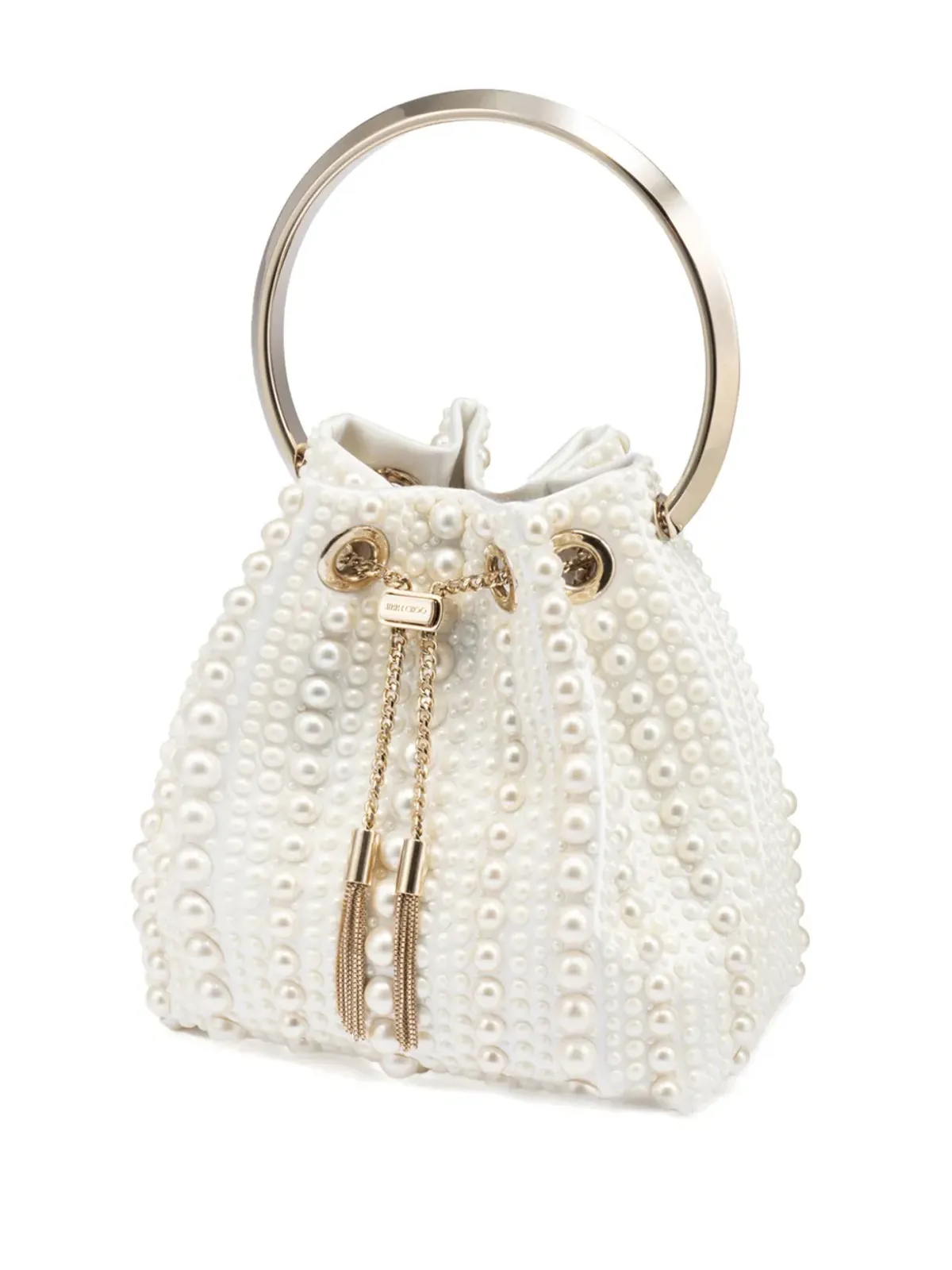 Jimmy Choo ボンボン サテン ミニバッグ - ニュートラルカラー - 画像3
