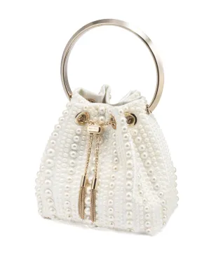 Jimmy Choo ボンボン サテン ミニバッグ - ニュートラルカラー - サムネイル3