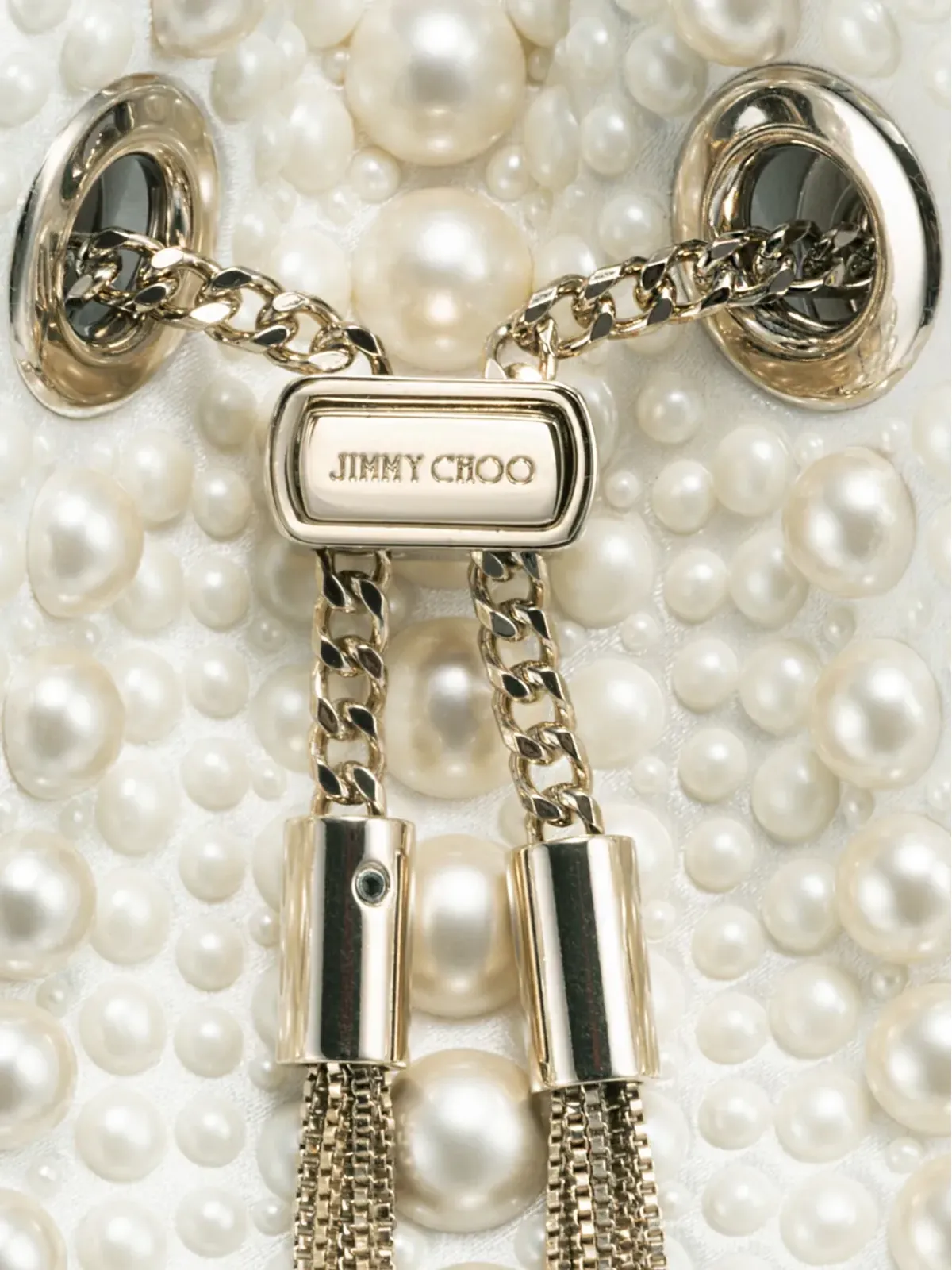 Jimmy Choo ボンボン サテン ミニバッグ - ニュートラルカラー - 画像4